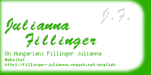 julianna fillinger business card